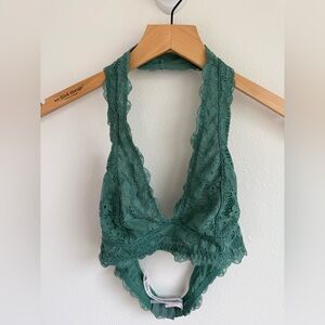 Intimately Free People Teal Blue Green Lace Bralette